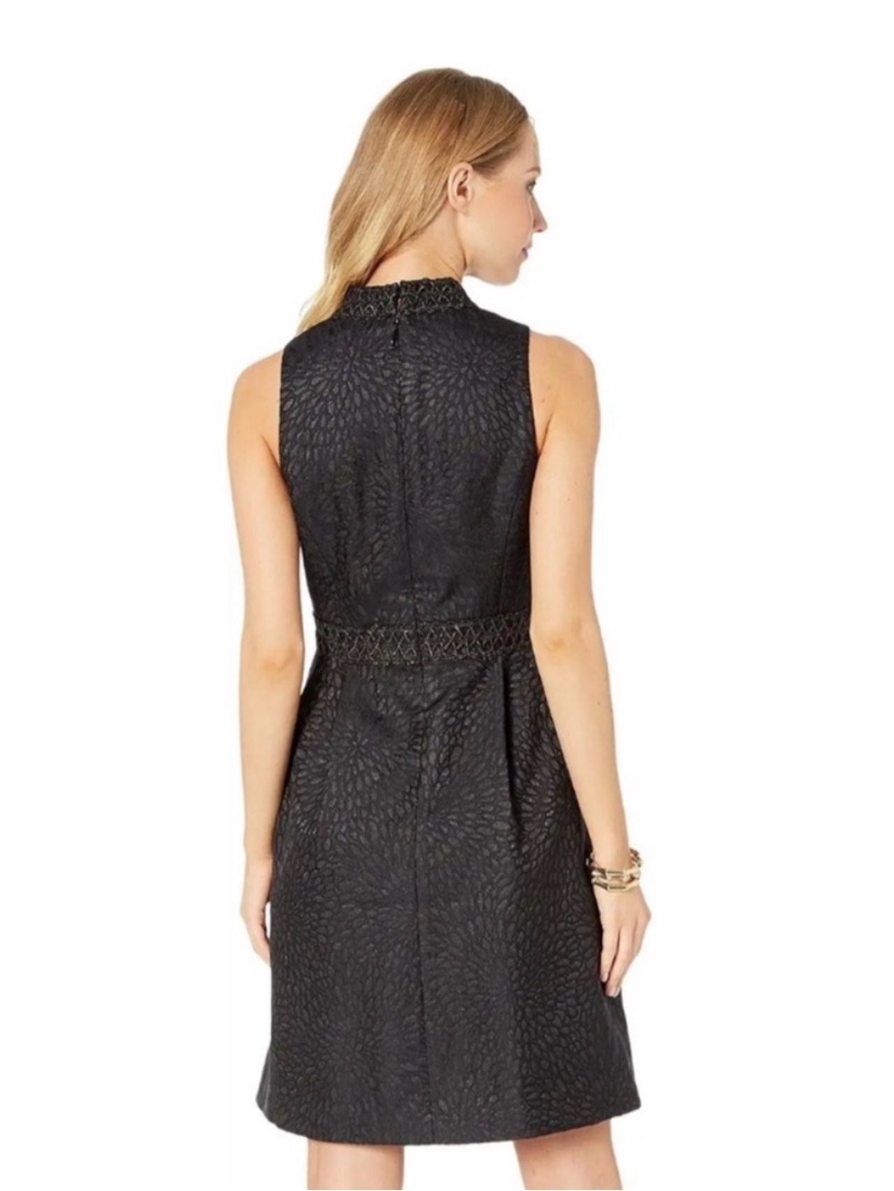 Lilly Pulitzer “Franci” Onyx Lagoon Jacquard dress Size 0 - Picture 3 of 11